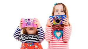kids with toy cameras