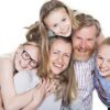 close family happy portrait in cheshire photo studio