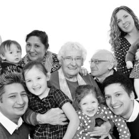 generation photoshoot black and white knutsford family portrait