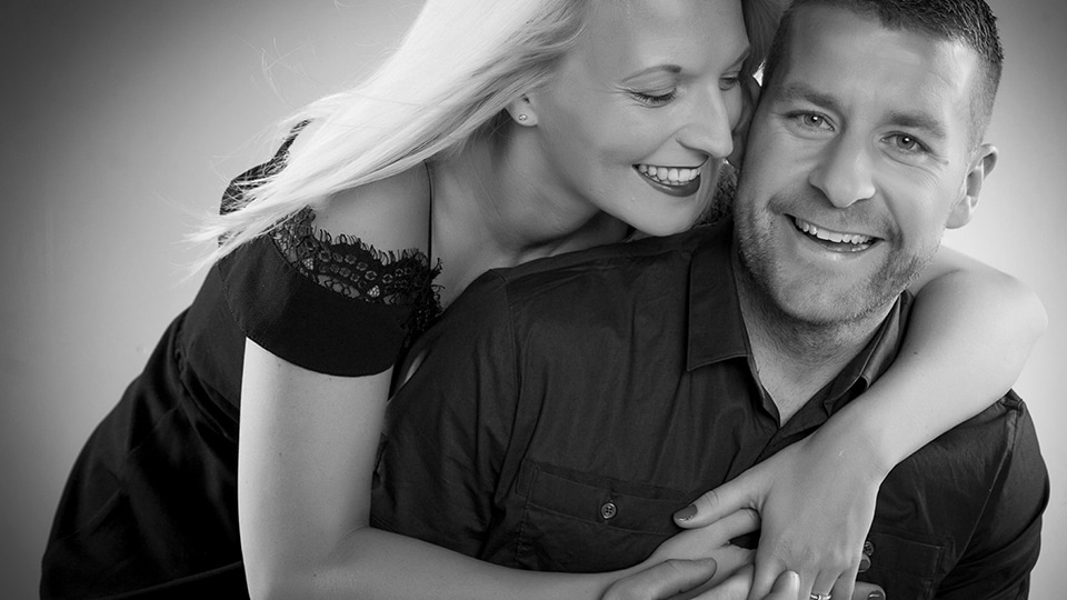 Romantic photoshoot photos shoot couple portrait black and white smiles love Photographer Chorley