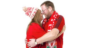 liverpool fc football supporters couple love fun