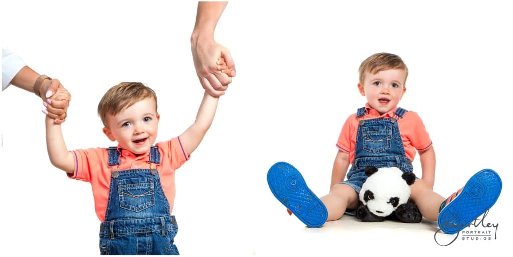 studio photoshoot of a family