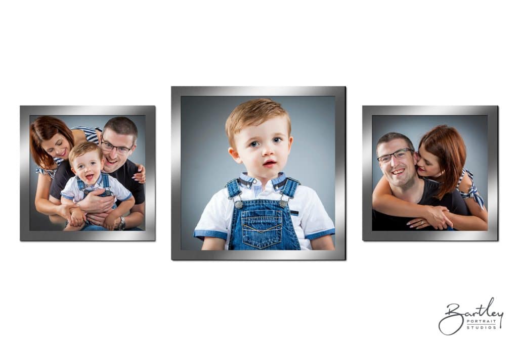 studio photoshoot of a family