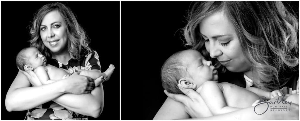 proud mum with newborn baby beautiful portrait photography