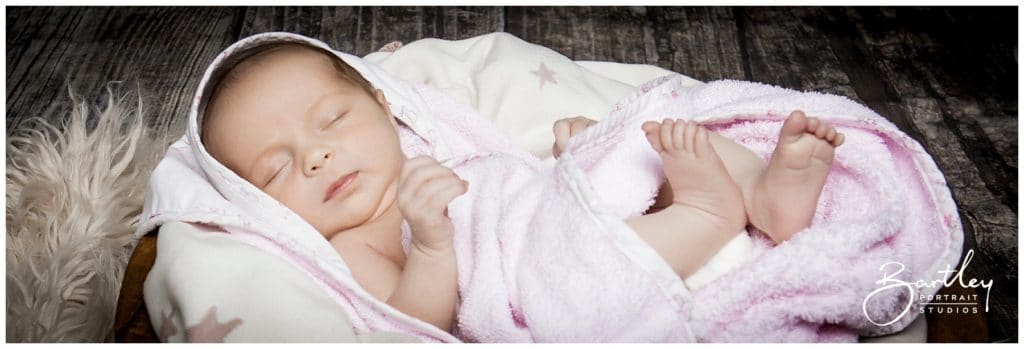 newborn baby portrait manchester sleeping in bowl
