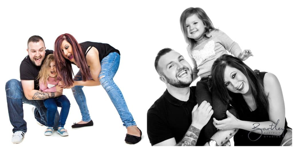 fun family portraits taken at bartley studios