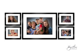 display montage of family portraits