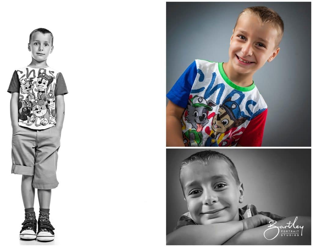 young boy studio portrait shoot