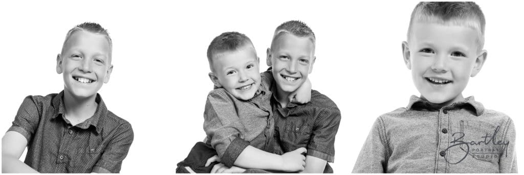 Family Portrait brothers fun in the studio