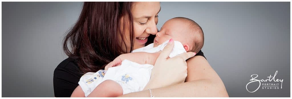 mum nose to nose with baby daughter