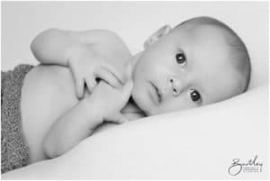 beautiful black and white of newborn baby studio photography liverpool