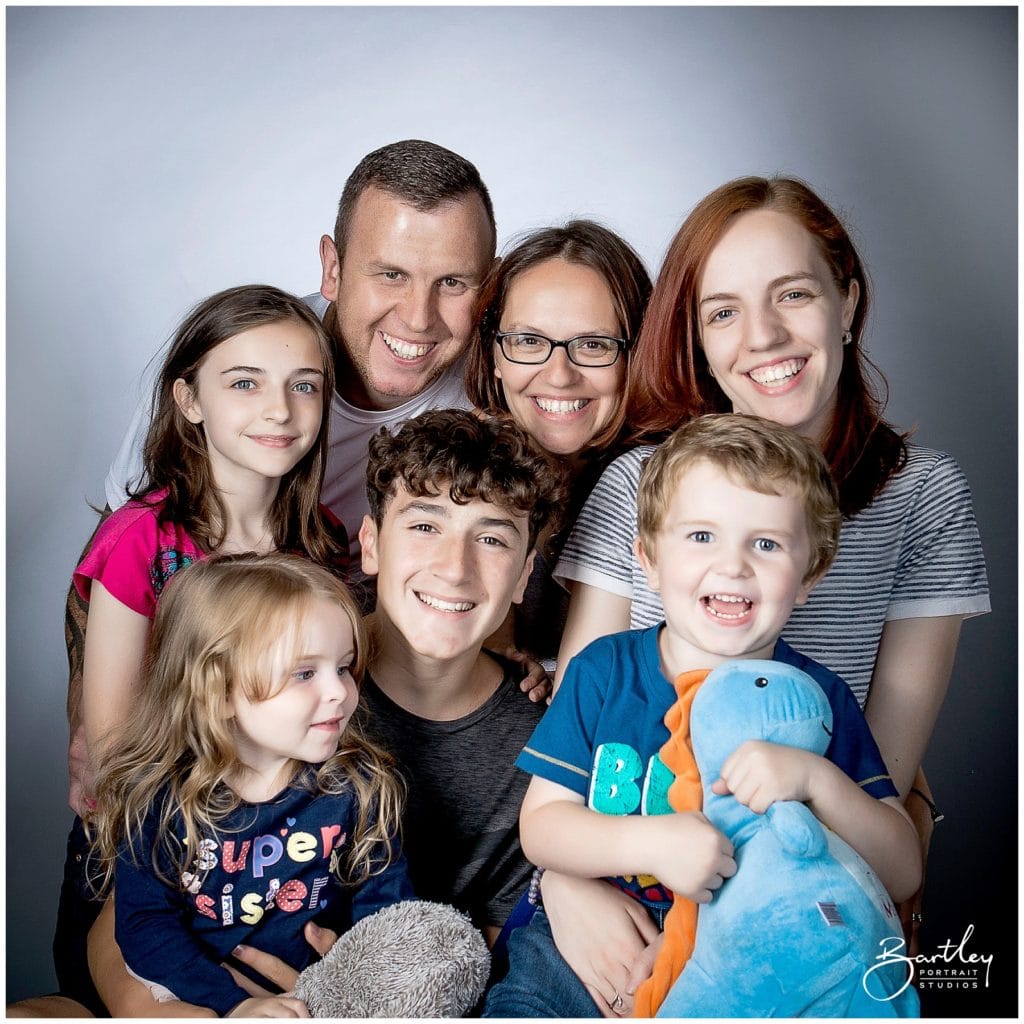 Family with 5 kids portrait from Liverpool