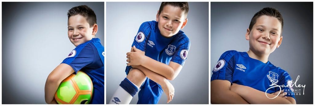 everton fooball kit portrait studio