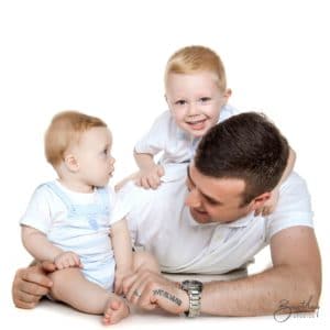 dad and sons portrait