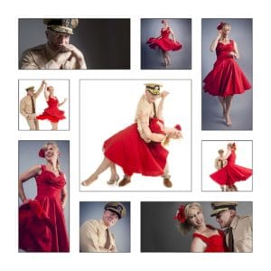 ballroom dancing couple bartley portrait studios red dress dance collection